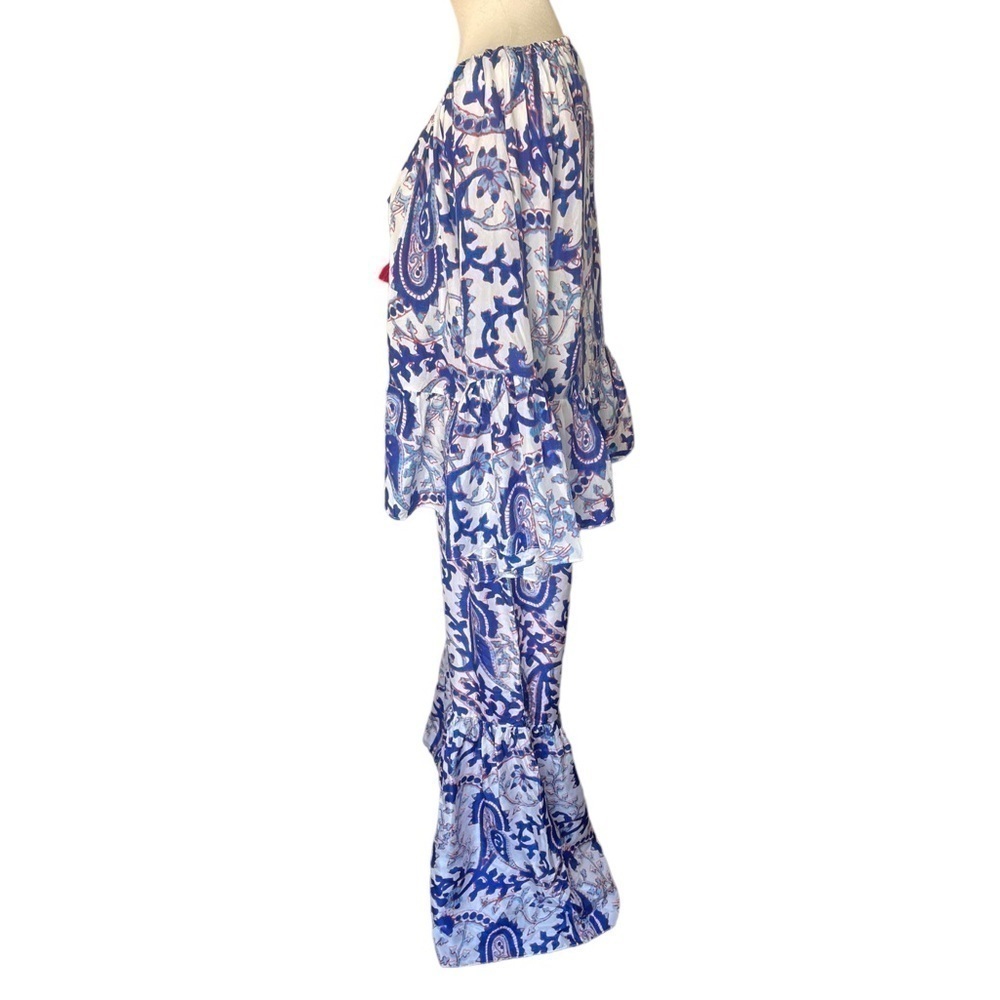 Figue Silk Set - Brielle Bahia Beach Pants & Blouse Small - Picture 11 of 17